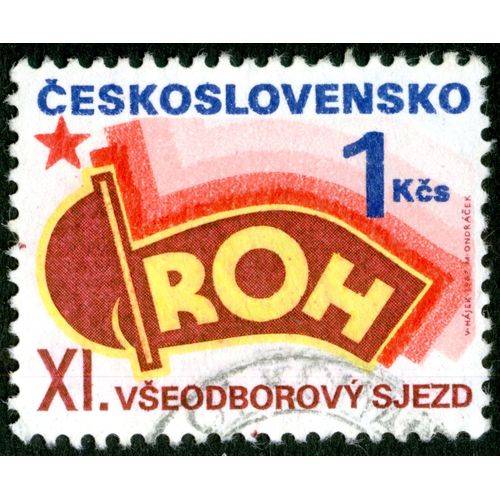 Timbre Oblitr Ceskoslovensko , Roh, Xi. Vseodborovy Sjezd, 1 Kcs