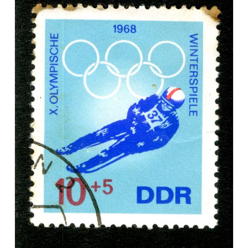 Timbre Oblitr Ddr, 10+5, X. Olympische Winterspiele