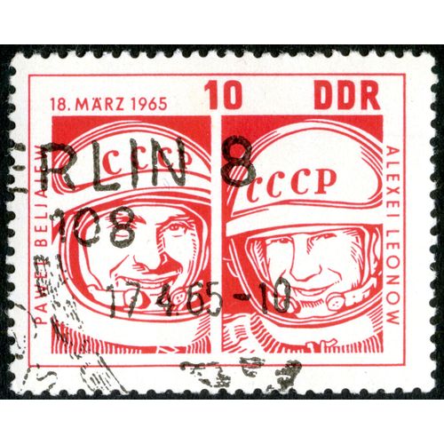 Timbre Oblitr Ddr, 18 Mrz 1965, Pawel Beljalew, Alexei Leonow, Cccp, 10