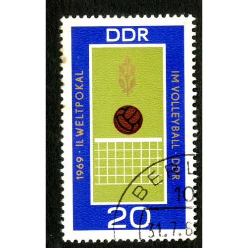 Timbre Oblitr Ddr, 20, 1969 - Ii Weltpokal Im Volley Ball - Ddr
