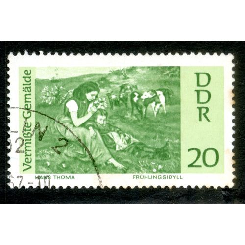 Timbre Oblitr Ddr 20 Hans Thoma Frhlings Idyll Vermisste Gemlde, 1967