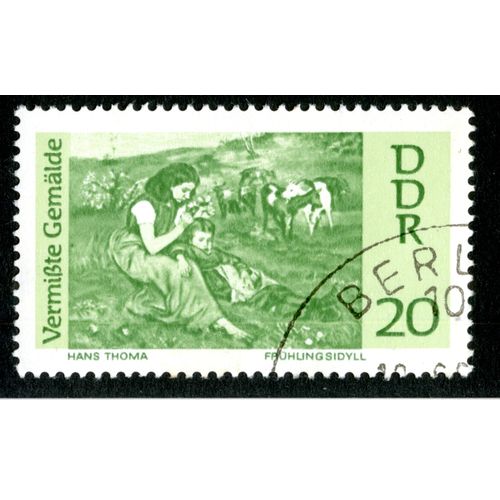 Timbre Oblitr Ddr 20 Hans Thoma Frhlings Idyll Vermisste Gemlde, 1967
