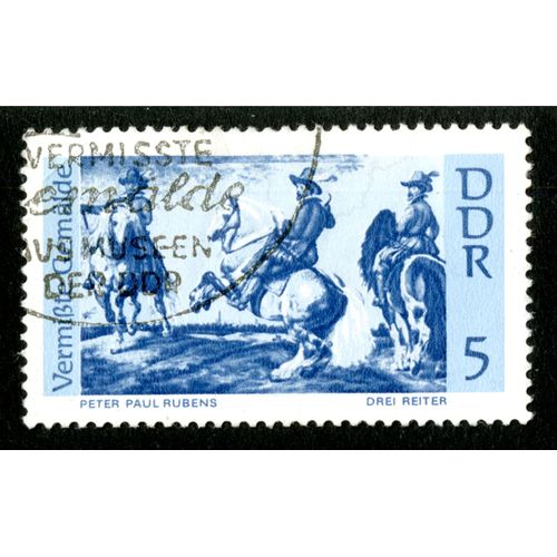 Timbre Oblitr Ddr 5, Peter Paul Rubens, Drei Reiter, Vermisste Gemlde
