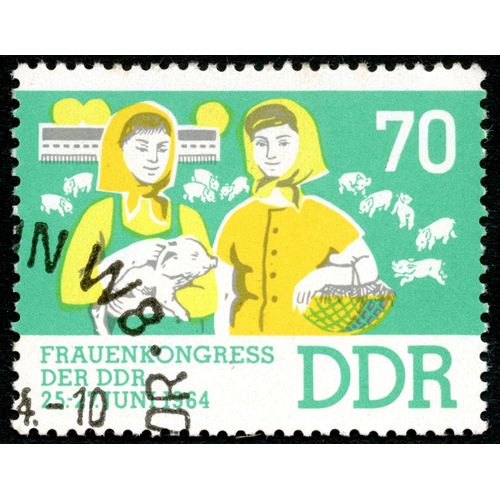 Timbre Oblitr Ddr, Frauenkongress Der Ddr, 25-27 Juni 1964, 70