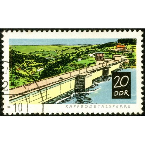 Timbre Oblitr Ddr, Rappbodetalsperre, 20