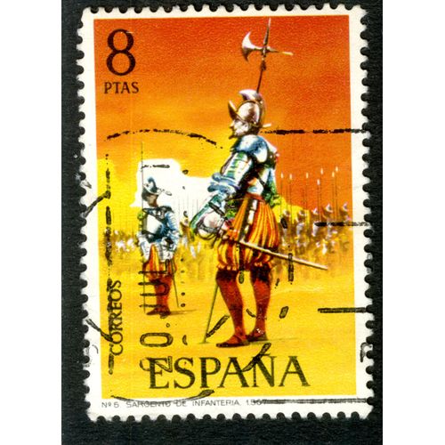 Timbre Oblitr Espana, Correos, N 5 Sargento De Infanteria 1567, 8 Ptas