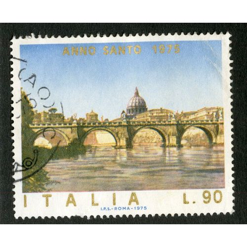 Timbre Oblitr Italia, Anno Santo 1975, L. 90,