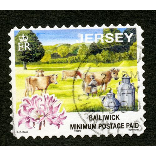 Timbre Oblitr Jersey Bailiwick , Minimum Postage Paid, Copp, 1998, Sprintpak, Er