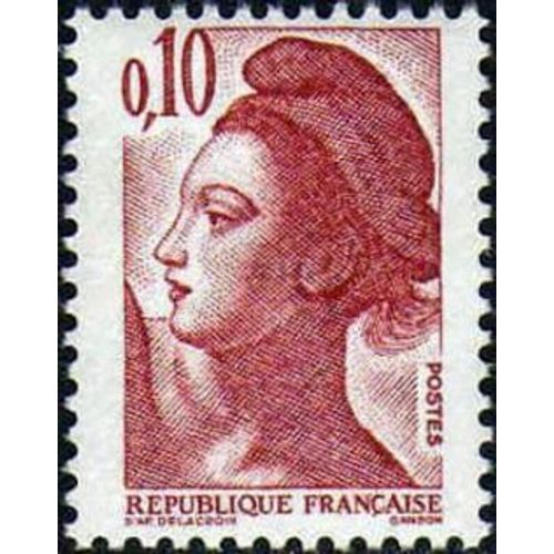 Timbre Oblitr - Type Libert De Gandon 0 F 10 - D'aprs Le Tableau La Libert Guidant Le Peuple D' Eugne Delacroix- N 2179