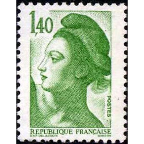 Timbre Oblitr - Type Libert De Gandon 1 F 40 - D'aprs Le Tableau La Libert Guidant Le Peuple D' Eugne Delacroix- N 2186