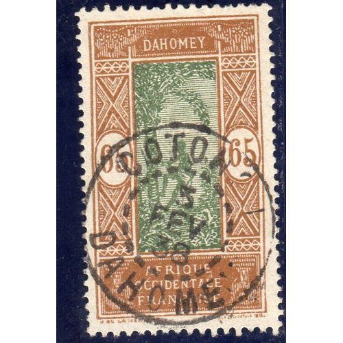 Timbre-Poste Du Dahomey (Rcolte Des Noix De Coco)