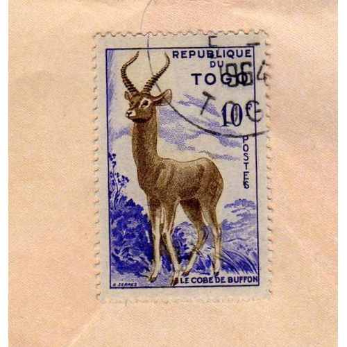 Timbre Togo Cobe De Buffon 1957