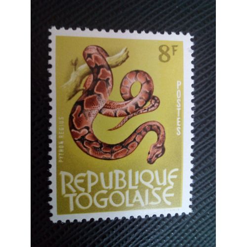 Timbre Togo Yt 398 Python Royal (Python Regius) 1964 ( 031204 )