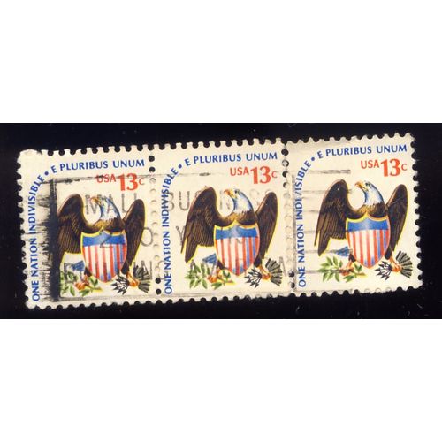 Timbre U S A, One Nation Indivisible E Pluribus Unum,U S A 13 Cents, Oblitr