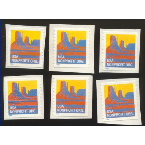 Timbre U S A, Paysage Dsert, Non Profit Org, U S A Sans Valeur Faciale, Non Oblitr (6 Timbres)