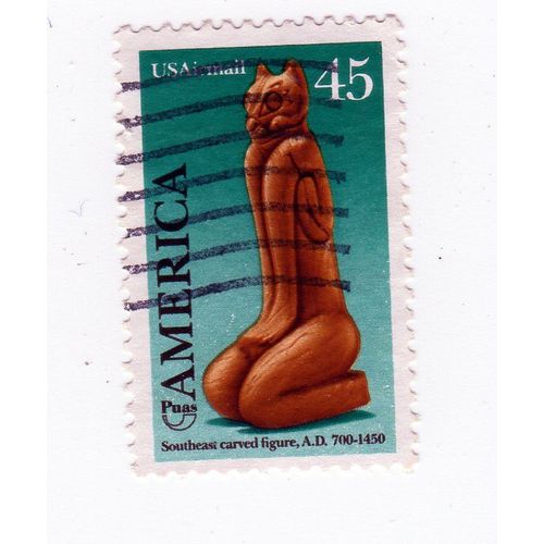 Timbre Usa Southeast Carved Figure
