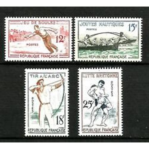 Timbres France 1958 4 Timbres Neufs ** Yt N 1161-1162-1163-1164