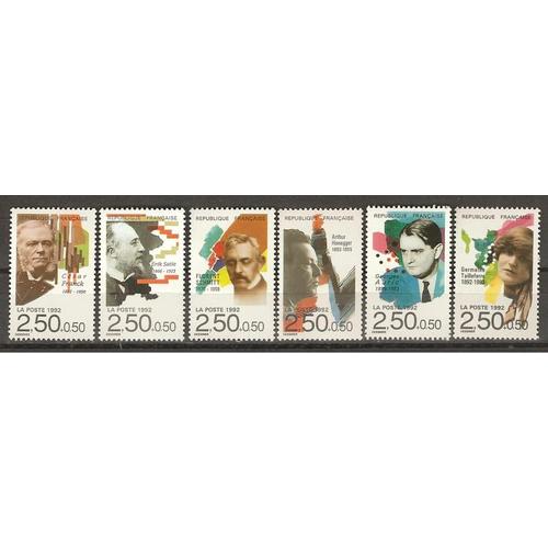Timbres Neufs De France Anne 1992 Serie Personnages Clbres Musiciens N 2747 A 2752