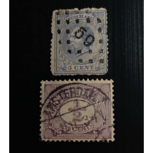 Timbres Pays Bas 1867 King William Iii Of The Netherlands &1899 New Daily Stamps Modle: J Vurtheim