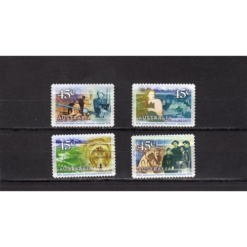Timbres-Poste DAustralie (Cinquantenaire Du Complexe Hydrolectrique  Snowy Mountains Scheme )