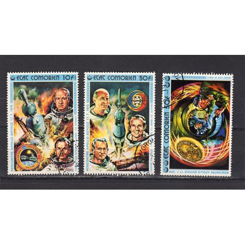 Timbres-Poste Des Comores (Coopration Spatiale U.S.A.-U.R.S.S.)