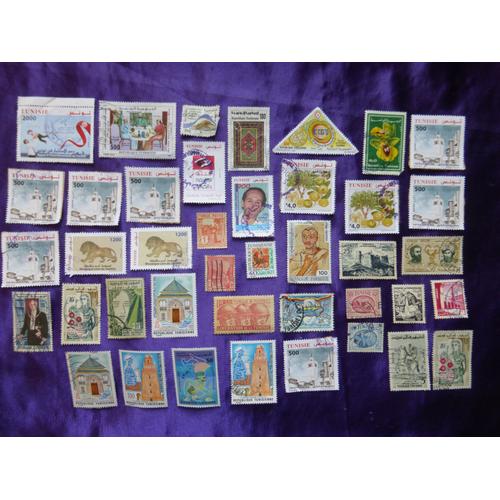 Timbres Tunisie - 41 Trs Beaux Timbres Anciens, Diverses poques.