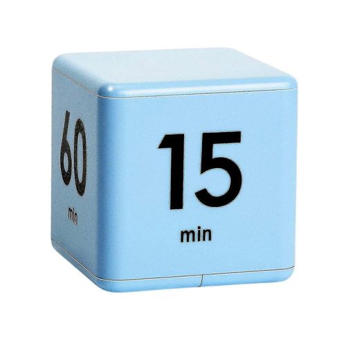 Time Cube Timer Kitchen Timer Gravity Sensor Flip Timer Exercise Game Timer 15-20-30-60 Minutes Mditation Compatible (bleu)