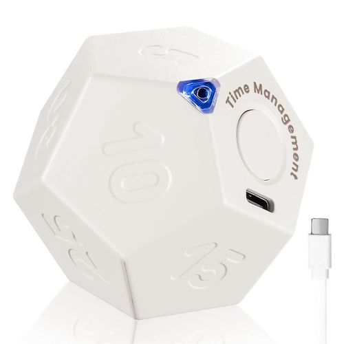 Timer Rotate Dodecagon - Minuterie Rechargeable Son Vibrer Lumire Alarme Flip Timer 1 3 5 10 15 20 25 30 45 60 90 Compte  rebours