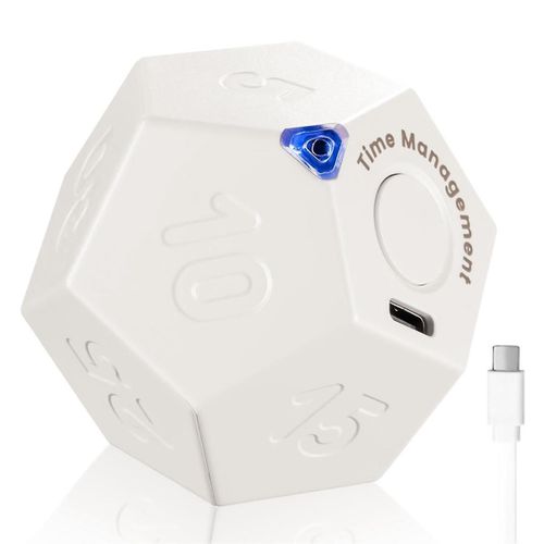 Timer Rotate Dodecagon - Minuterie Rechargeable Son Vibrer Lumire Alarme Flip Timer 1 3 5 10 15 20 25 30 45 60 90 Compte  rebours