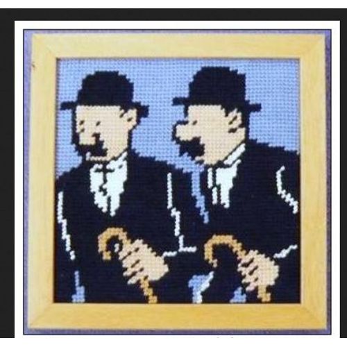 Tintin Canevas Encadr : Dupont Et Dupond