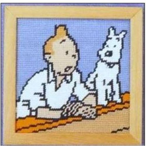 Tintin Et Milou : Canevas Encadr