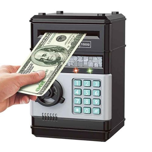 Tirelire Automatique Avec Verrouillage Par Mot De Passe Et Compteur,Mini Tirelire Crative Pour Les Enfants Pour conomiser Des Pices De Monnaie,Style Iko,Cadeau Pour Enfant - Type Black