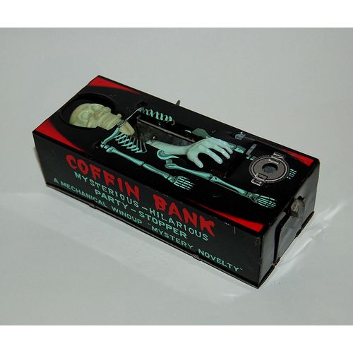 Tirelire Coffin Bank  Squelette Attrape Pices Mechanical Windup 60/70