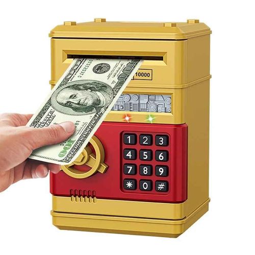 Tirelire Crative Avec Verrouillage Automatique Par Mot De Passe,Tirelire Avec Compteur Et Cl De Code,Mini Pice De Monnaie Iko,Cadeau Pour Enfant - Type Yellow