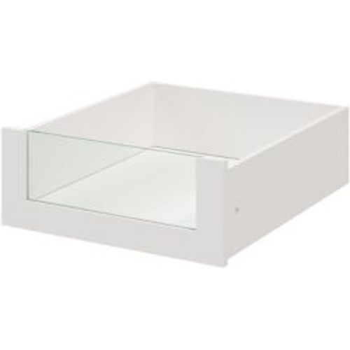 Tiroir Int?Rieur Avec Fa?Ade Verre Blanc Goodhome Atomia H. 17 X L.?46 4 X P. 50 Cm
