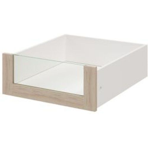 Tiroir Int?Rieur Avec Fa?Ade Verre Effet Ch?Ne Goodhome Atomia H. 17 X L. 46 4 X P. 50 Cm