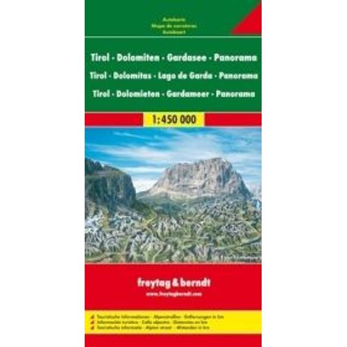 Tirol - Dolomiten - Gardasee Panorama 1 : 450 000    Format Carte Plan 