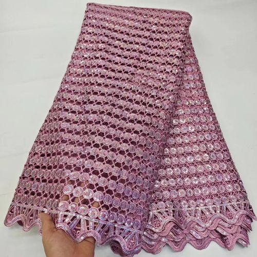 Tissu Africain En Dentelle Guipure Avec Paillettes Pour Robe De Marie,Bleu Royal,Dernire Collection 2024,Pour Femme - Type 5yars (4.5meters) #E