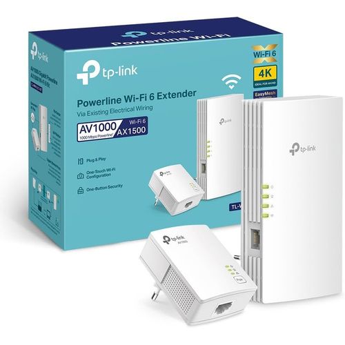 Tl-Wpa7817 Kit 1000Mbps Cpl Wifi 6 Ax1500Mbps Adaptateur Rseau Cpl, Homeplug Av2 1000Mbps, Boitier Cpl Wifi Ethernet, Brancher Et Util R, Port Ethernet Gigabit, Easymesh, Cpl Fibre[H238]