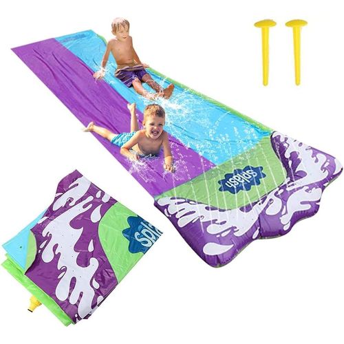 Toboggan Aquatique, Toboggan Double Course de 16 Pieds,Toboggan