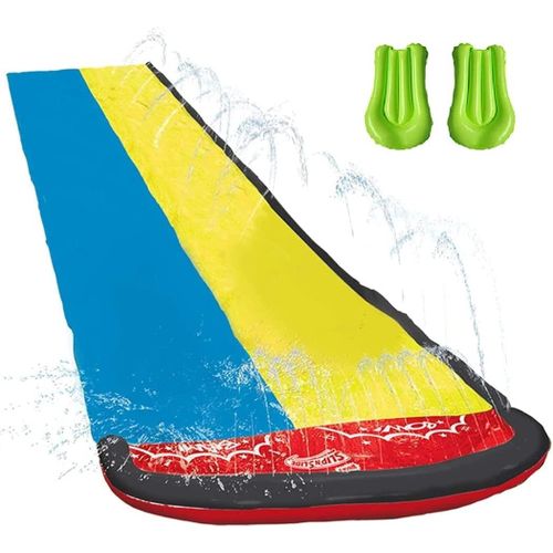 Toboggan de course double de 16 pieds, toboggan aquatique de course