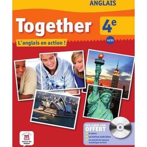 Anglais 4e A2/B1 Together - L'anglais En Action ! (1 Dvd)    Format Broch 