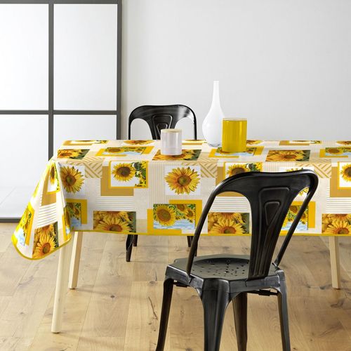 Toile Cire Rectangulaire - 140x240 Cm - Tournesol - Jaune Jaune