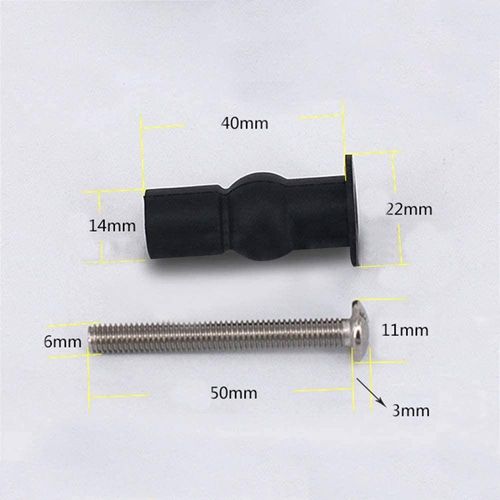Toilet Seat Fasteners, 2 Pairs of Rubber Expansion Bolts, Stainless