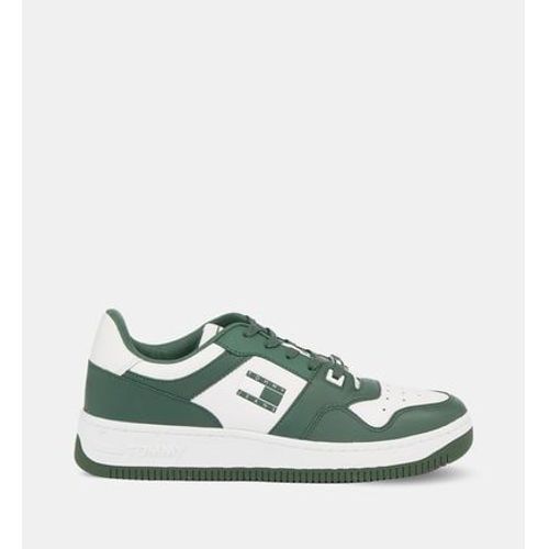 Tommy Hilfiger - Baskets Basses En Cuir Premium - Vert - 41