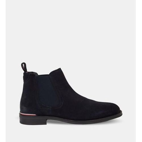 Tommy Hilfiger - Boots Chelsea En Cuir SuD - Bleu - 42