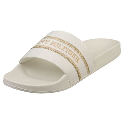 Tommy Hilfiger Poolslide With Webbing Femme Sandals Ecru - 37