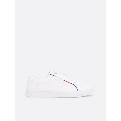 Baskets Signature  Semelle Cuvette Tommy Hilfiger Signature Sneaker/White - 36