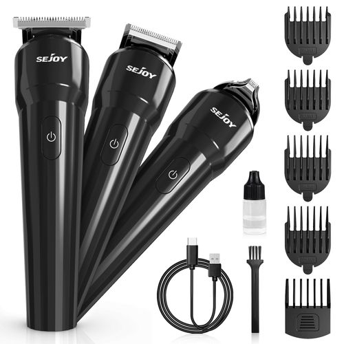 Tondeuse  Barbe Et Cheveux Sejoy Professionnelle Homme Sans Fils, Tondeuse De Prcision 3 En 1 Pour Hommes Kit, Autonomie 90 Min