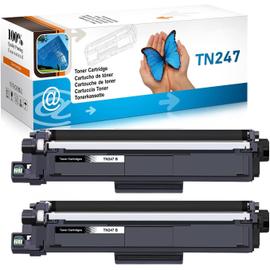 Toner compatible pour Brother TN-247 TN-243 pour Brother MFC-L3770CDW MFC- L3750CDW HL-L3230CDW HL-L3210CW MFC-L3710CW DCP-L3550CDW MFC-L3730CDN  DCP-L3510CDW HL-L3270CDW DCP-L3517CDW 2x Noir